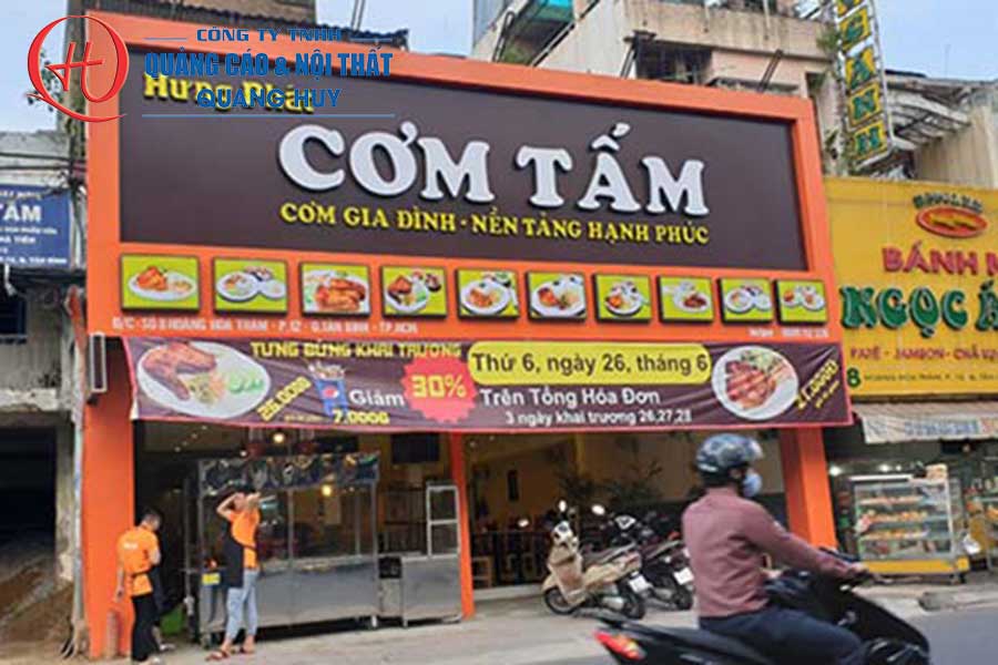 Làm bảng hiệu quán cơm tại bình dương 9 bang hieu com tam dep 1